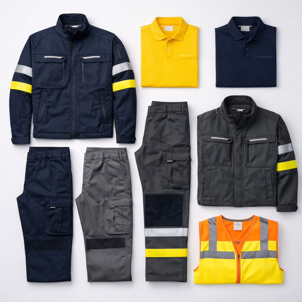 vêtements de travail t-shirt polo vestes pantalons work shop